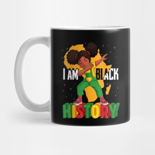 Girl Dabbing I Am Black History Kids Women Black History Month Mug